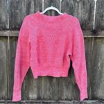 Free People  Pink Cropped Mock Neck Sweater Small Photo 1
