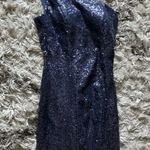 Dillard's Sparkly Blue One Shoulder Dress Photo 0