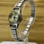 Milan Pretty Vintage Ladies Quartz Two Toned Stretch Bracelet Watch New Silver Photo 0
