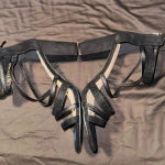 Nicole Miller  women’s Black High heels‎ Faux Suede strap high Heels size 10 MWOB Photo 2