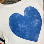 Wildfox White & Blue Heart Print Long Sleeve Sweatshirt XS Photo 5