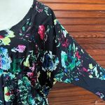 Maeve Anthropologie Black Floral Petal Palette Tunic Dress Size XS Photo 14