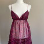 NWT Sheer Shirt Dress in Red Floral Size L Size L Photo 1