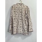 Garnet Hill  flannel pajama top shirt ski sking poles Photo 1