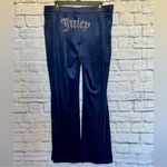 Juicy Couture 🔥 Bling OG Velour Iconic Tracksuit Hoodie Pants Atlantis Blue XL Photo 5