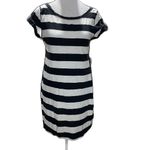 Banana Republic Black & White Striped Short Sleeve Cotton Mini Dress Size SP Photo 1