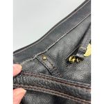 Etienne Aigner Etienne Aigner Black Leather Purse Shoulder Bag Adjustable Strap & Front Po Photo 6