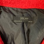 ZARA Double Breast Fuzzy Red Peacoat Sz XS Photo 8