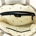 Tommy Bahama Tan Canvas Fringe Trim Faux Leather Straps Shoulder Tote Bag Photo 10