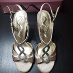 Nina Shoes ποΈ Nina Gold Royal Satin Heels Photo 5