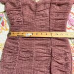 Haute Monde  junior small ruched mesh mini dress long sleeve sweetheart neckline Photo 8