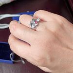 Swavorski NWT Looney Tunes Sylvester Motif Ring Size 58 Photo 5