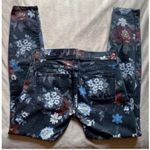 Current/Elliott  Black Floral Skinny Stiletto Ankle Jeans Low Rise Size 24 XS Photo 6