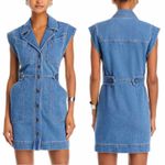Veronica Beard  Jax Denim Casual Mini Dress Size 6 Light Cornflower Photo 6