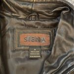 Siena 100% Leather Black Jacket Full Zip High Neck Lined Women’s Size Medium Photo 9