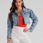 Windsor Crop Denim Jacket Photo 3