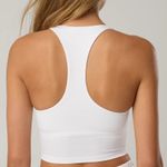 Aerie Offline Womens White Real Me Low Key Longline Sports Racerback Bra Sz Med Photo 2