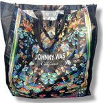 Johnny Was California Reusable Tote Bag Large Packable Carry On Travel 18 x 19" Photo 2