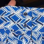 Maeve  from Anthropology Blue and White Patterned Cinch Waist Dress, Medium Photo 3