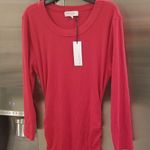 Michael Stars ππ Christina Midi Ruched Sheath Dress ~ Heart Red Large L NWT Photo 7