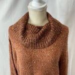 M.I.N.N.E vintage sequin sweater large cowl nice size medium Brown Photo 3