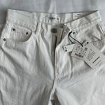 White Ankle Length Mom Jeans Size 8 Photo 1