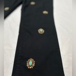 Chico's So Slimming Girlfriend Slim Leg Ankle Jeans Embellished Black 2.5R Photo 5