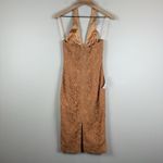 Bardot Corset Dress Womens XS Rust Riviera Crossover Halter Neck Lace Cocktail Photo 4