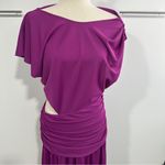 Tanya Taylor  Size 12 Purple Elegant Ruched Cut Out Side Slit Nami Gown Dress Photo 7