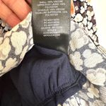 Sunday best Print Floral Women Cropped Tie Front Blue & White XS Long Sleeve Photo 3