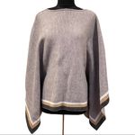 Ann Taylor  Women’s gray knit  Poncho sweater one size Photo 1