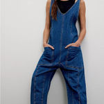 Free People High Roller denim jumpsuit size XS Photo 0