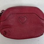 Brighton  Pink Leather Heart Coin Purse Change Purse Zipper Small Photo 1