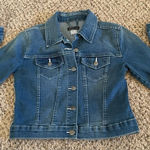 Venus Women's Silver Sequined Angel Wing Denim Jean Jacket Size 2 Photo 0