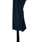 Banana Republic  Navy Blue Wrap Midi Dress Flutter Sleeve Tie Waist Photo 0