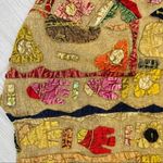 Sacred Threads  fall tone cotton sweater cardigan jacket with elephants quilted L Photo 5