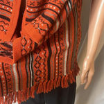 Cecico  Sweater Size S Bohemian Western Geometric Boho Fringe Vest Photo 2