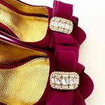 Nina NY Fuchsia Pink High Heel Peep Toe Pumps Size 6.5 Rhinestones Barbie Party Photo 4