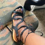 EXPRESS Black Strappy Heels Photo 0
