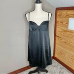 Wild Fable  Bra Cup Satin Slip Dress in Black Medium NWT Photo 3