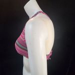 NWT Francesca's Striped Bikini Top (M) Pink Size M Photo 4