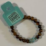 NEW Earth and Surf Brown Beaded Turtle Bracelet Blue Photo 0