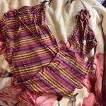 Chesley Medium Rainbow Hoodie Cotton Tunic Dress Photo 0