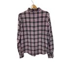 CP Shades  Tunic Top Size Medium 100% Linen Plaid Button Front Long Sleeve Shirt Photo 1