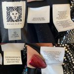 Anne Klein Sequin Ruched Cap Sleeve Sheath Dress Silver size 10 Photo 5