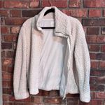 Thread & Supply womens sherpa teddy bear cozy warm zip up jacket ivory S Photo 1