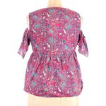 Lucky Brand  Cold Shoulder Floral Print Boho Blouse - Size Large NWOT Photo 5