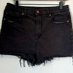 PINK - Victoria's Secret  Black Distressed Jean Shorts - Size: 30 Photo 0