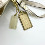 Coach  Audrie Andie Tote Bag Gold Metallic Leather Quiet Luxury Op Art 17064 Photo 9