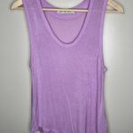 Free People Take The Plunge Tank Top XS Lilac Scoop Neck Minimalist Jersey Knit Photo 1